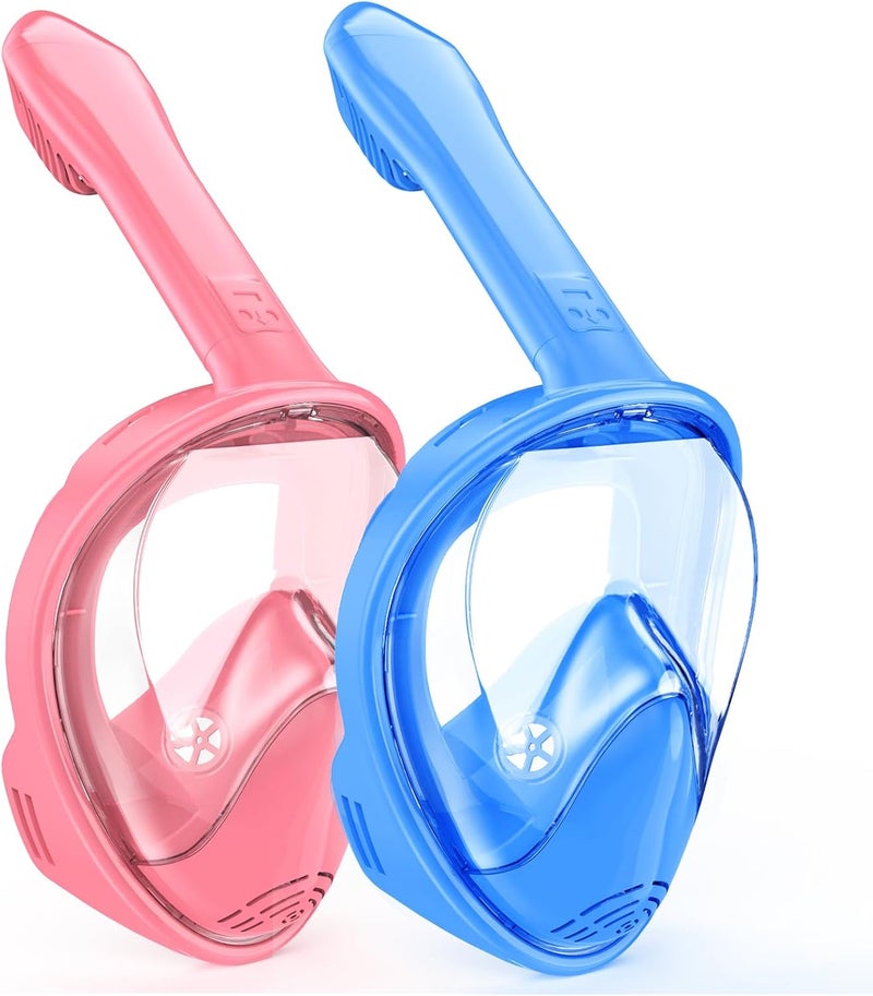 Ezire Kids Snorkel Mask Full Face, Snorkeling Gear for Kids 2-14 with Camera Mount, 180 Degree Panoramic View Snorkeling Set Anti-Fog Anti-Leak - Image 1